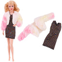 Barbie Doll Fashion Set: Chic Coat and Dress for Dolls Barbie Doll Fashion Set: Chic Coat and Dress for Dolls