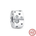 Crown Flowers Heart Silver Bead Charm Elegant Pandora Accessory Crown Flowers Heart Silver Bead Charm Elegant Pandora Accessory