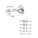 LUXUSTEEL Stainless Steel Crystal Stud Earrings Trendy Jewelry LUXUSTEEL Stainless Steel Crystal Stud Earrings Trendy Jewelry