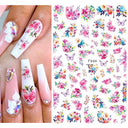 Butterfly and Fruit Nail Sticker Set with 5D Floral Designs Butterfly and Fruit Nail Sticker Set with 5D Floral Designs