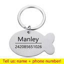 Personalized Engraved Pet ID Tag Keychain for Cats Dogs Personalized Engraved Pet ID Tag Keychain for Cats Dogs