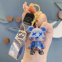 Crystal Bow Tie Bear Keychain Charm Pendant Cute Accessory Crystal Bow Tie Bear Keychain Charm Pendant Cute Accessory