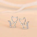 Starlight Elegance Sterling Silver Star Stud Earrings Zircon Starlight Elegance Sterling Silver Star Stud Earrings Zircon