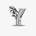 925 Sterling Silver Zircon Vine 26 Letters Pendants Bead 925 Sterling Silver Zircon Vine 26 Letters Pendants Bead