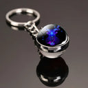 Creative 12 Constellation Key Ring Time Stone Keychain Creative 12 Constellation Key Ring Time Stone Keychain