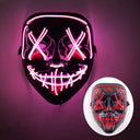 Halloween LED Purge Neon Light Up Mask With LED Gloves Halloween LED Purge Neon Light Up Mask With LED Gloves