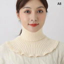 Warm Knitted Fake Collar Women Turtleneck Detachable Neck Scarf Warm Knitted Fake Collar Women Turtleneck Detachable Neck Scarf