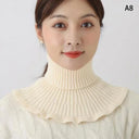 Warm Knitted Collar Women Turtleneck Detachable Neck Scarf Warm Knitted Collar Women Turtleneck Detachable Neck Scarf