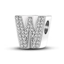Hot Sale Silver Plated Color Letter Charm Beads For Women Hot Sale Silver Plated Color Letter Charm Beads For Women