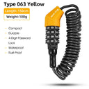 Portable Anti-Theft Cable Lock for Helmets and Bicycles Portable Anti-Theft Cable Lock for Helmets and Bicycles