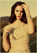 Lana Del Rey Retro Kraft Paper Music Album Poster Vintage Decor Lana Del Rey Retro Kraft Paper Music Album Poster Vintage Decor