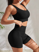 Yoga Set for Women Fitness Seamless Ribbed 2-Piece Yoga Set for Women Fitness Seamless Ribbed 2-Piece