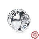 Crown Flowers Heart Silver Bead Charm Elegant Pandora Accessory Crown Flowers Heart Silver Bead Charm Elegant Pandora Accessory