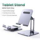 Adjustable Aluminum Tablet Stand Universal Holder for iPad Adjustable Aluminum Tablet Stand Universal Holder for iPad
