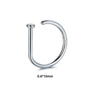 1PC 316L Stainless Steel Double Spiral Nose Hoop Ring 1PC 316L Stainless Steel Double Spiral Nose Hoop Ring