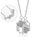 Pendant Necklace: Stainless Steel Love Magnetic Clover Women Pendant Necklace: Stainless Steel Love Magnetic Clover Women