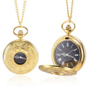 Pocket Clock: Vintage Dual Time Display With An Elegant Roman Chain Pocket Clock: Vintage Dual Time Display With An Elegant Roman Chain