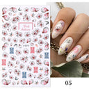 Butterfly and Fruit Nail Sticker Set with 5D Floral Designs Butterfly and Fruit Nail Sticker Set with 5D Floral Designs