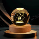 3D Crystal Ball Light Carving Solar System Night Light LED 3D Crystal Ball Light Carving Solar System Night Light LED