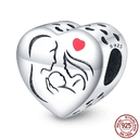 Zircon Heart Charm Pendant Sparkling Sterling Silver Jewelry Zircon Heart Charm Pendant Sparkling Sterling Silver Jewelry