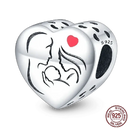Sparkling Zircon Heart Charm Pendant Sterling Silver Jewelry Sparkling Zircon Heart Charm Pendant Sterling Silver Jewelry
