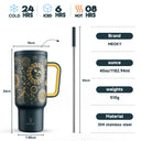 Meoky 40oz Tumbler Handle Straw Stainless Steel Cup Gift Meoky 40oz Tumbler Handle Straw Stainless Steel Cup Gift