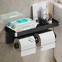 Aluminum Toilet Paper Holder With Shelf And Organizer Aluminum Toilet Paper Holder With Shelf And Organizer