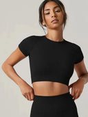 Women Seamless Yoga Top For Fitness And Workout Shirt Women Seamless Yoga Top For Fitness And Workout Shirt