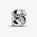 925 Sterling Silver Zircon Vine 26 Letters Pendants Bead 925 Sterling Silver Zircon Vine 26 Letters Pendants Bead