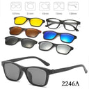 Customizable 6-in-1 Polarized Clip-On Sunglasses for Men Customizable 6-in-1 Polarized Clip-On Sunglasses for Men