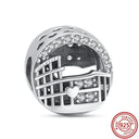 Crown Flowers Heart Silver Bead Charm Pandora Accessory Crown Flowers Heart Silver Bead Charm Pandora Accessory