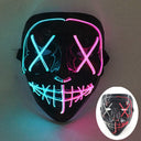 Halloween LED Purge Neon Light Up Mask With LED Gloves Halloween LED Purge Neon Light Up Mask With LED Gloves