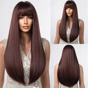 Sleek Black Synthetic Long Wig for Daily Wear and Cosplay Sleek Black Synthetic Long Wig for Daily Wear and Cosplay