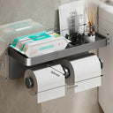 Aluminum Toilet Paper Holder With Shelf And Organizer Aluminum Toilet Paper Holder With Shelf And Organizer