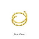 1PC 316L Stainless Steel Double Spiral Nose Hoop Ring 1PC 316L Stainless Steel Double Spiral Nose Hoop Ring