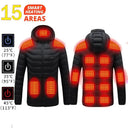 21 Areas Heated Jacket For Men Waterproof Heating Coat 21 Areas Heated Jacket For Men Waterproof Heating Coat