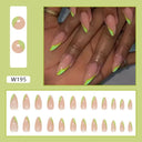 Purple Floral Ballerina Nail Tips 24pcs False Nails Box Purple Floral Ballerina Nail Tips 24pcs False Nails Box