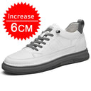 Casual Men Elevator Shoes Height Increase White Black 6CM Casual Men Elevator Shoes Height Increase White Black 6CM