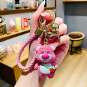 Crystal Bow Tie Bear Keychain Charm Pendant Cute Accessory Crystal Bow Tie Bear Keychain Charm Pendant Cute Accessory