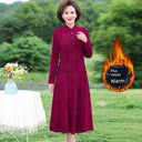 Middle-Aged Jacquard Dress Stylish Autumn Essential Attire Middle-Aged Jacquard Dress Stylish Autumn Essential Attire
