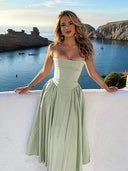 Elegant Wedding Events Corset Dress Sexy Strapless Midi 2024 Elegant Wedding Events Corset Dress Sexy Strapless Midi 2024