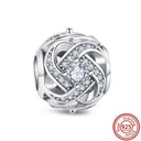 Crown Flowers Heart Silver Bead Charm Pandora Accessory Crown Flowers Heart Silver Bead Charm Pandora Accessory