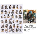 Fantasy Butterfly Nail Decals - Silver Holographic Flames Fantasy Butterfly Nail Decals - Silver Holographic Flames