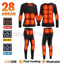 Winter Heated Underwear Set For Men Women USB Heating Jacket Winter Heated Underwear Set For Men Women USB Heating Jacket