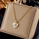 XIYANIKE 316L Stainless Steel Gold Color Love Heart Necklace XIYANIKE 316L Stainless Steel Gold Color Love Heart Necklace