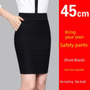 Professional Black Hip-Wrapped Skirt Stylish Office Elegance Professional Black Hip-Wrapped Skirt Stylish Office Elegance