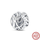 Crown Flowers Heart Silver Bead Charm Pandora Accessory Crown Flowers Heart Silver Bead Charm Pandora Accessory