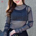 Elegant Lace Floral Turtleneck Top Black Bouquet Fashion Elegant Lace Floral Turtleneck Top Black Bouquet Fashion