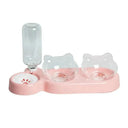 Automatic Pet Feeder Water Dispenser With Raised Stand Automatic Pet Feeder Water Dispenser With Raised Stand