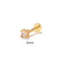 1PCS Piercing Earrings 925 Sterling Silver Stud Earring Bling Zircon 1PCS Piercing Earrings 925 Sterling Silver Stud Earring Bling Zircon